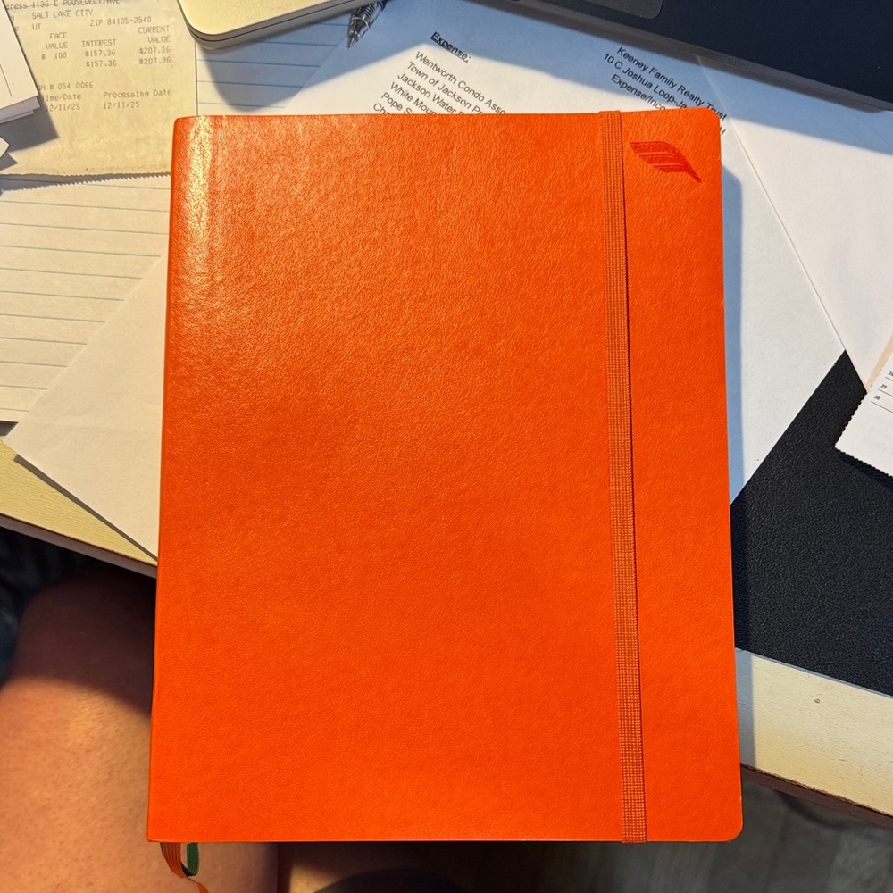 Bright Orange Roterunner softcover undated planner